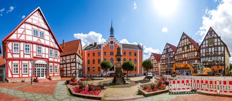 Marktplatz, Hofgeismar, Hessen, Deutschland