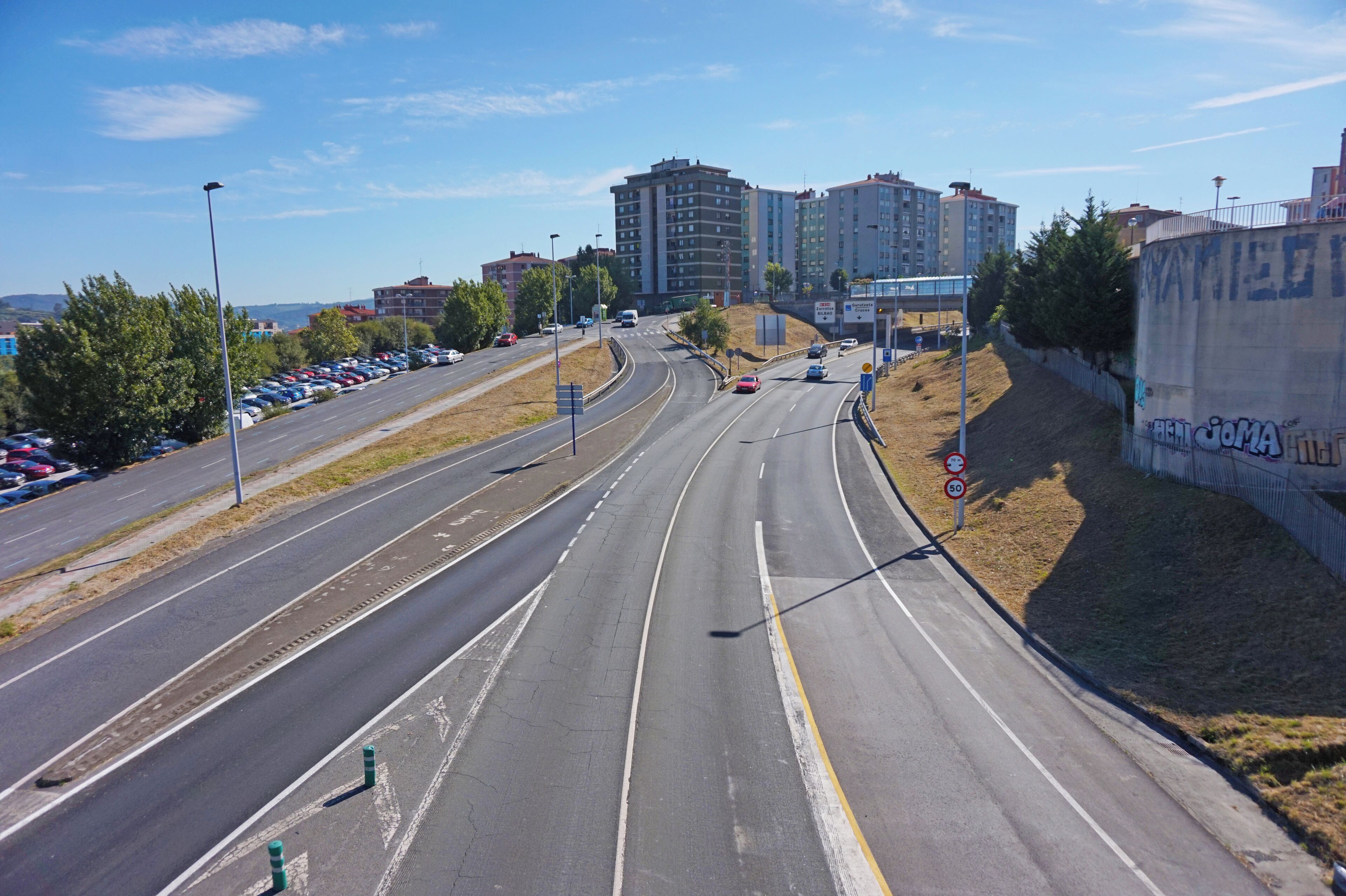 The road San Ignacio Kalea in Barakaldo, Spain.
