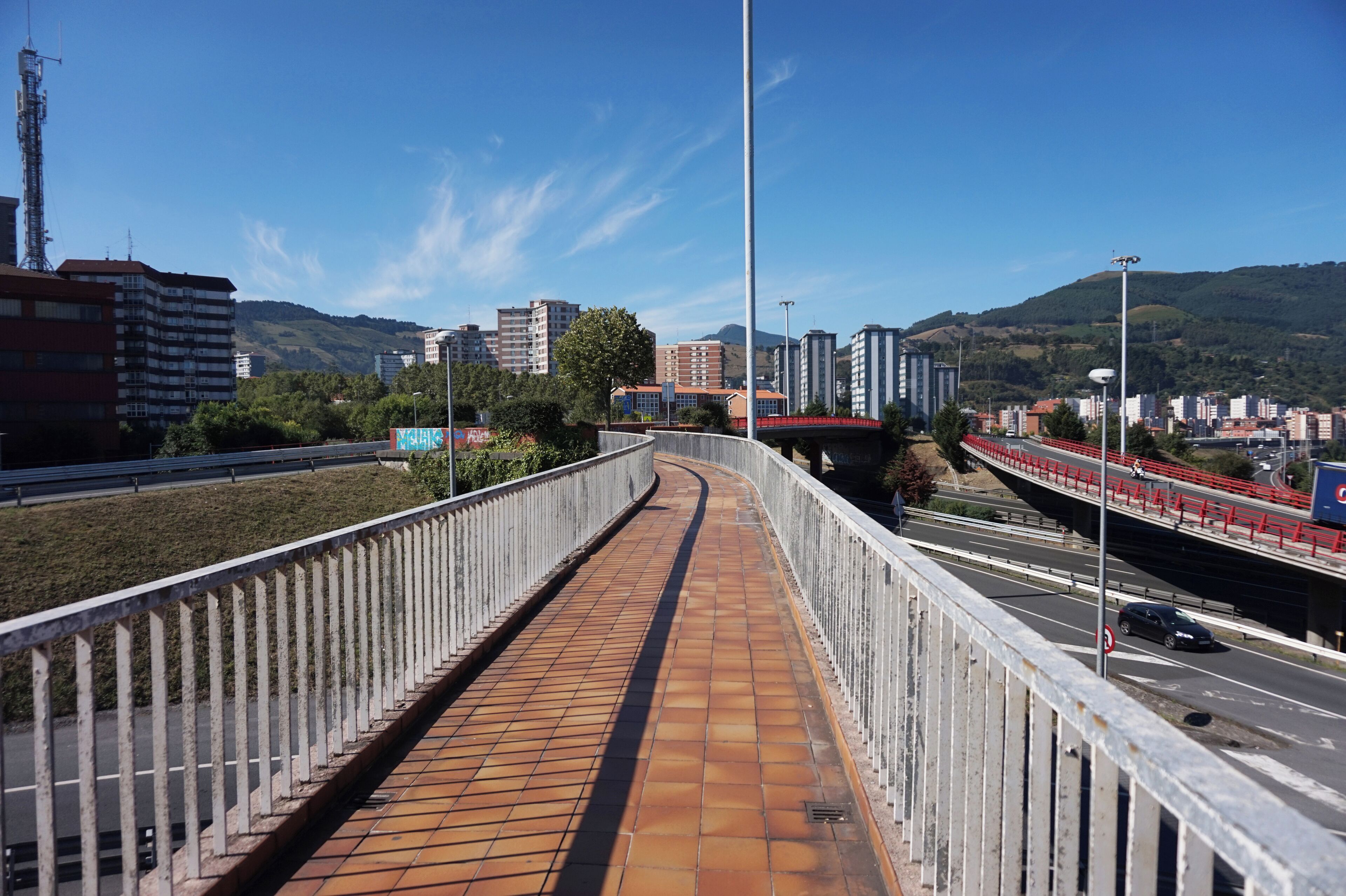 A walkway in Barakaldo, Spain.