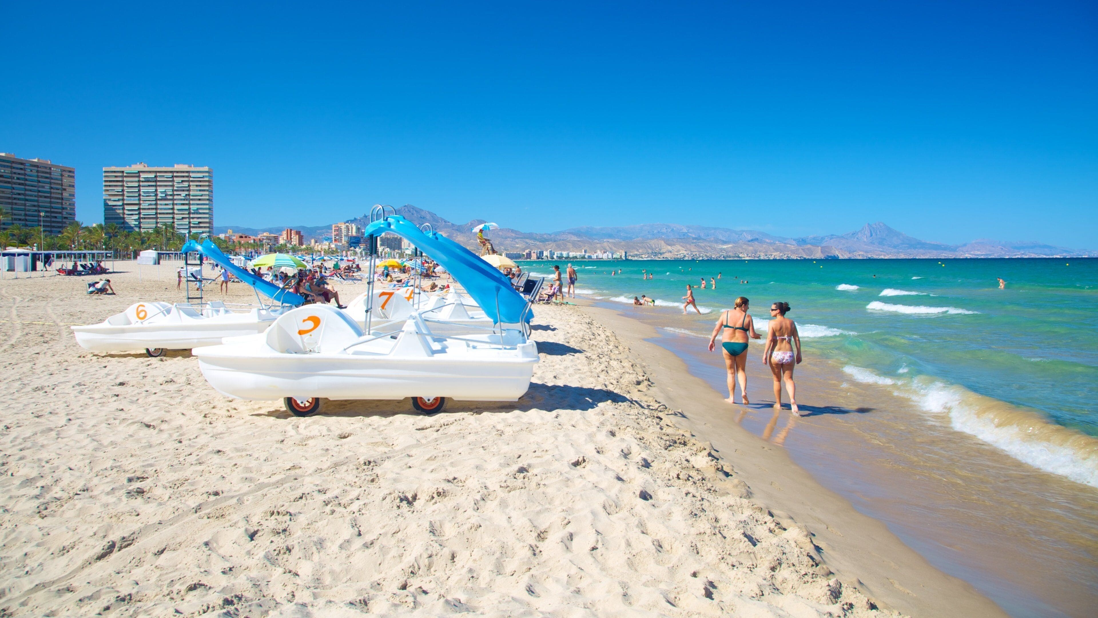 Alicante showing swimming and a sandy beach