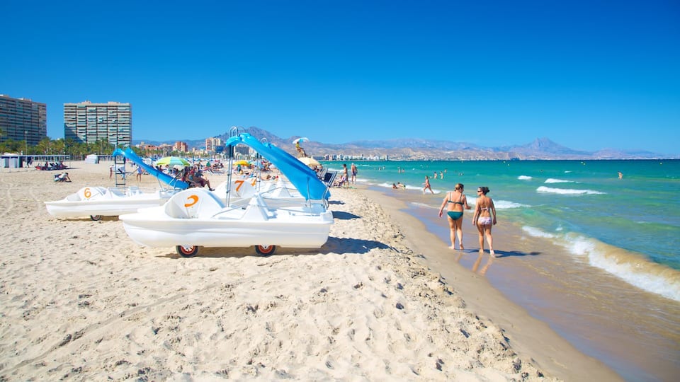 Alicante showing swimming and a sandy beach