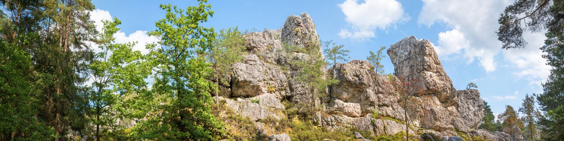 rocky quartz formation, tourist destination Grosser Pfahl, near Viechtach lower bavaria