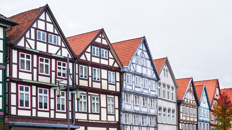 Altstadtgiebel Hansestadt Uelzen HD entzerrt