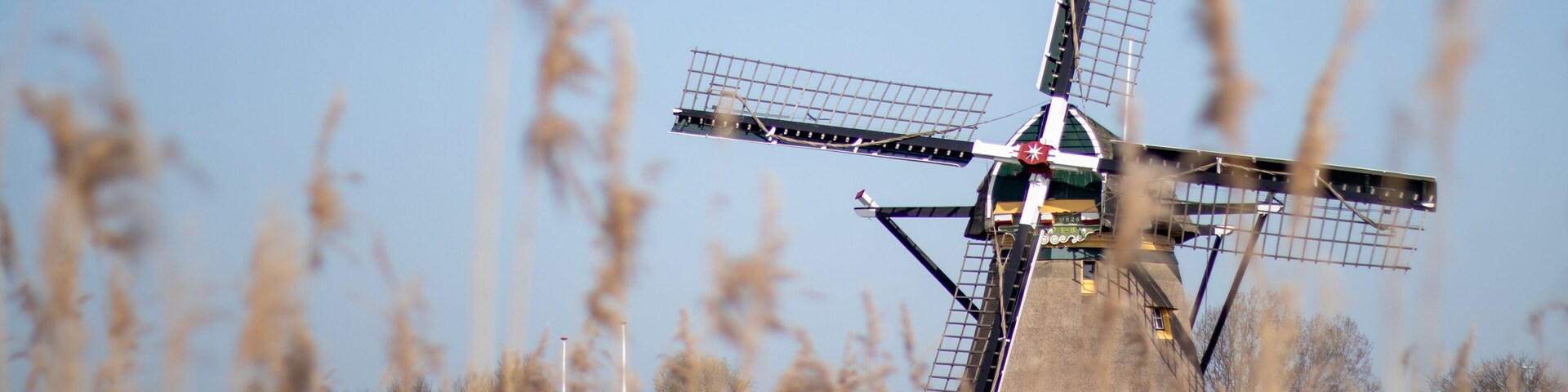 Traditional Dutch windmill in the Netherlands (De Schaapweimolen, Rijswijk)