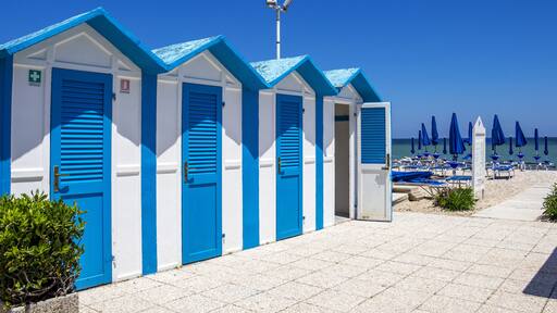 Beach huts at Porto Recanati, Italy