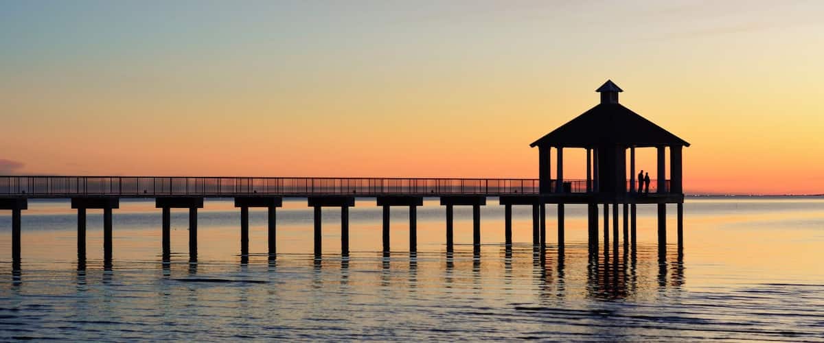 Pier and sunset at Fontainebleau State Park, Mandeville, La. #Details