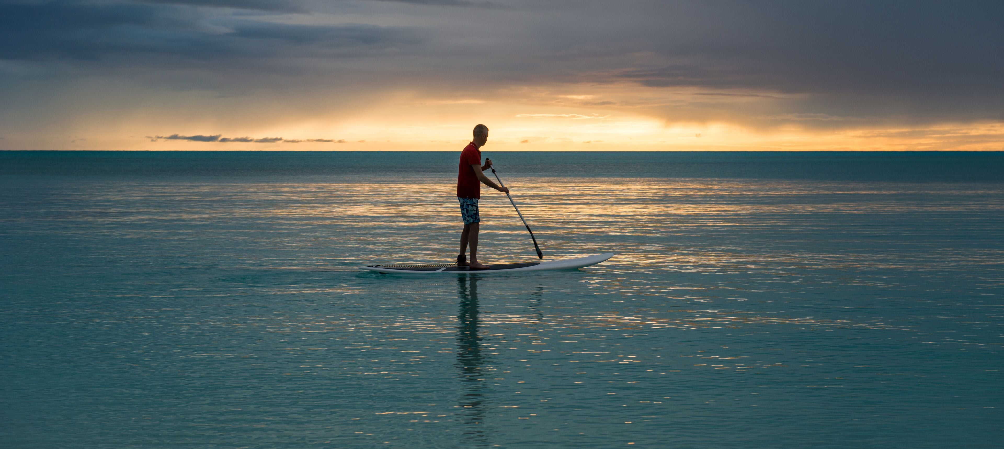 Man with paddle at Bahamas