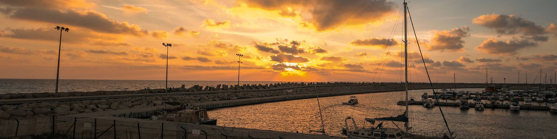 Sunset in Ashdod near the Marina