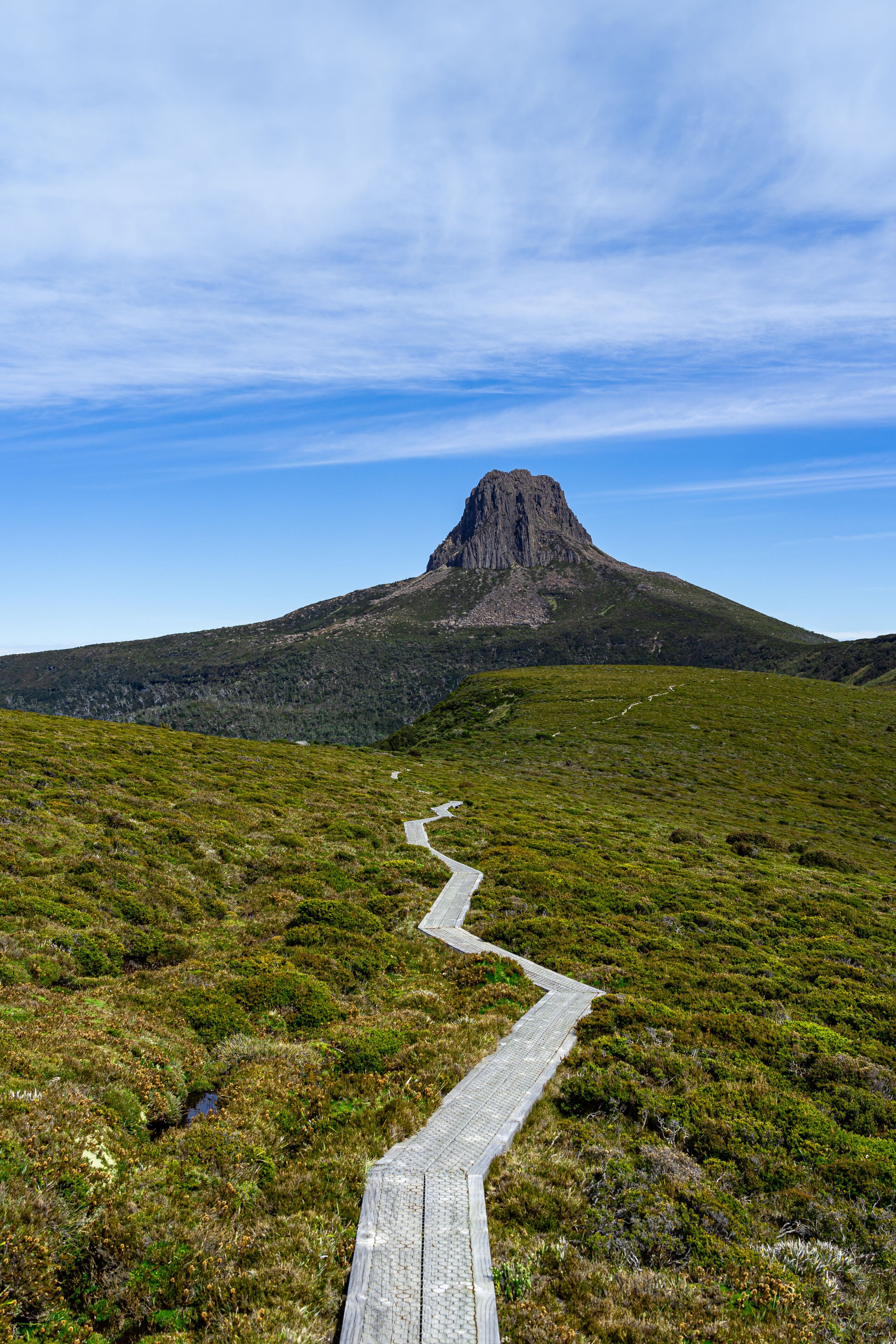 Cradle Mountain hiking walk path in Tasmania, Australia