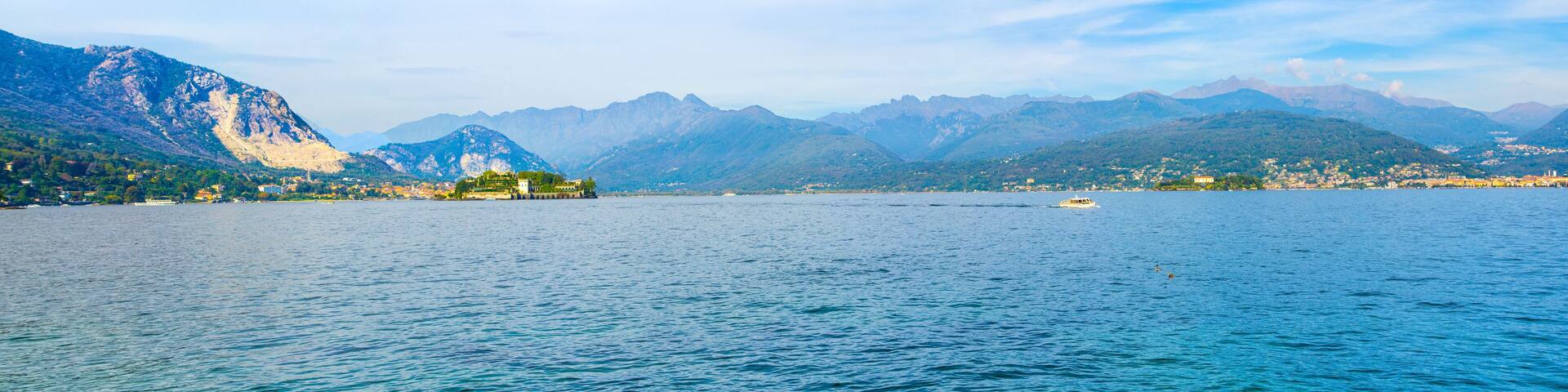 Sunset landscape of Lake Maggiore, Italy