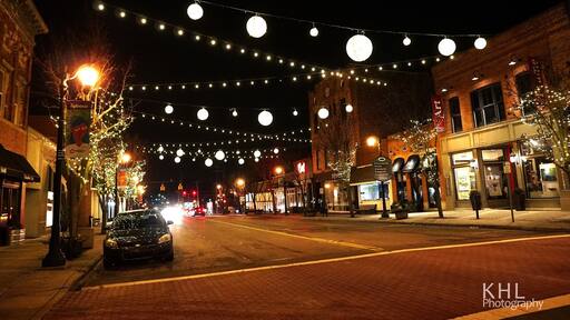 Downtown Sylvania, Ohio under the winter lights. Taken February 2018. Such a great city! #sylvania #winterlights