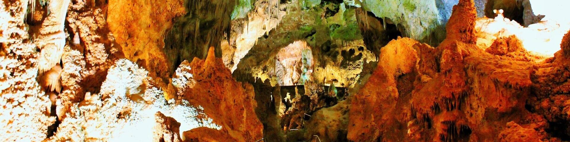 My Bucket list is to explore all 59 national parks in the US. So far, we've gotten to visit over 30. Here's one of them.
This is Carlsbad Caverns, one of the oldest cave systems in the world showcasing fossils from dinosaurs to jaguars to ocean life dating back to when New Mexico looked more like the Florida keys than it does now. This is one of my favorite caves to go into because you aren't required to tag along with a guide.