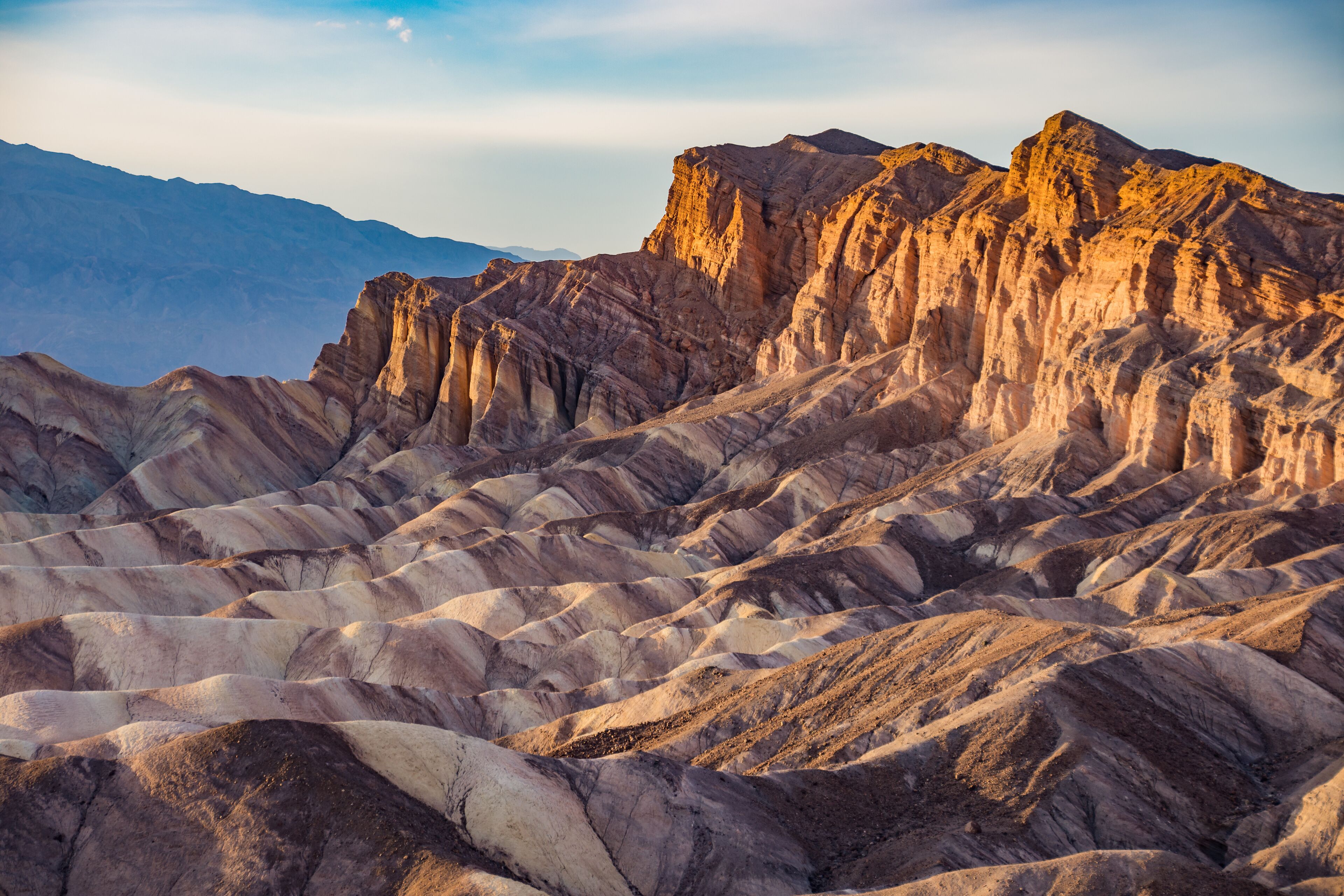 sunset in the mountains at Death Valley National Park