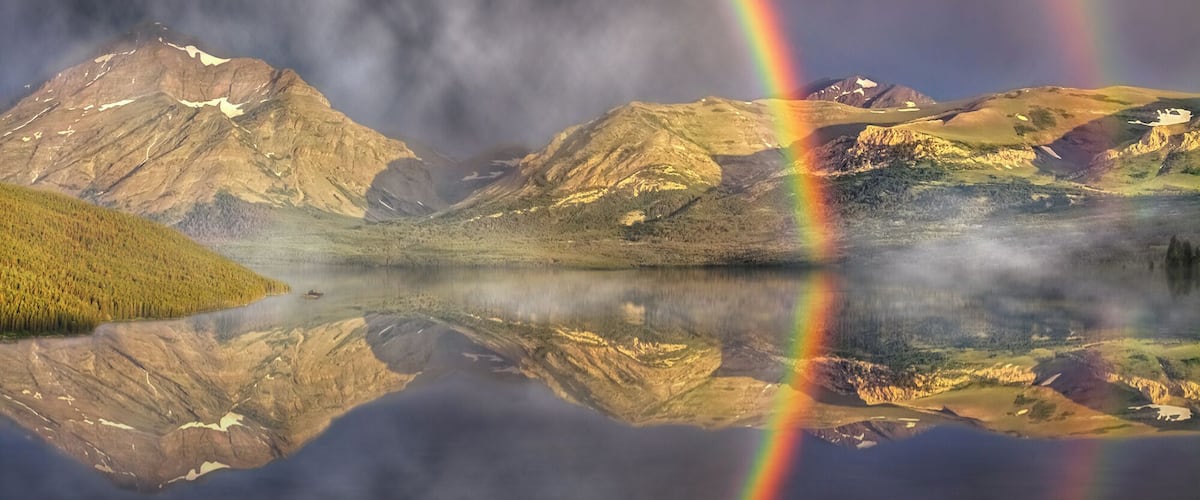 雙彩虹 l Double Rainbow *A Beautiful Nature*
#MyBackyard
#Nature
#Montana
#Glacier National Park
#Sunrise
#USA
#Landscape
#Rainbow
#Cloud
#Cloudscape
#Sky
#Reflection
#Mountain
#Mist
I have been waiting at this location for sunrise since 4am early morning, It was first time to see double rainbow in my life after heavy rainstorm. Nature is just so beautiful ^_^ Photo captured after rainstorm at dawn, East Glacier National Park, Montana USA.
Photo Licensed by iLOVEnature's Photography Inspiration l All rights reserved.