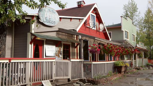 Wrangell-St. Elias Nationalpark und Reservat das einen Kleinstadt oder Dorf und Beschilderung