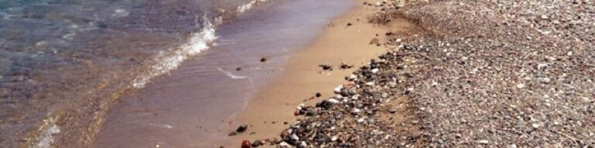 The beach between Latchi Harbour and Polis