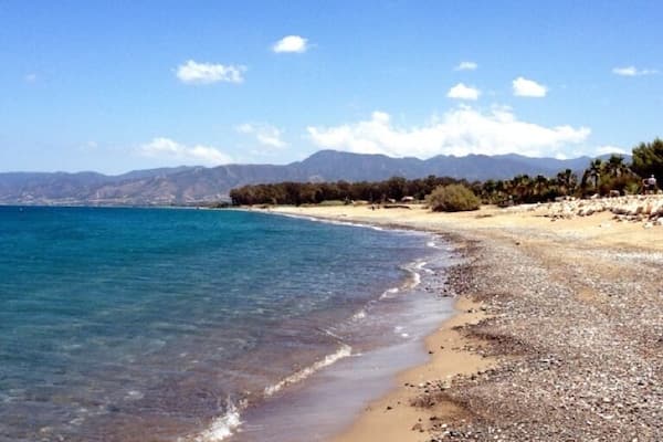 The beach between Latchi Harbour and Polis
