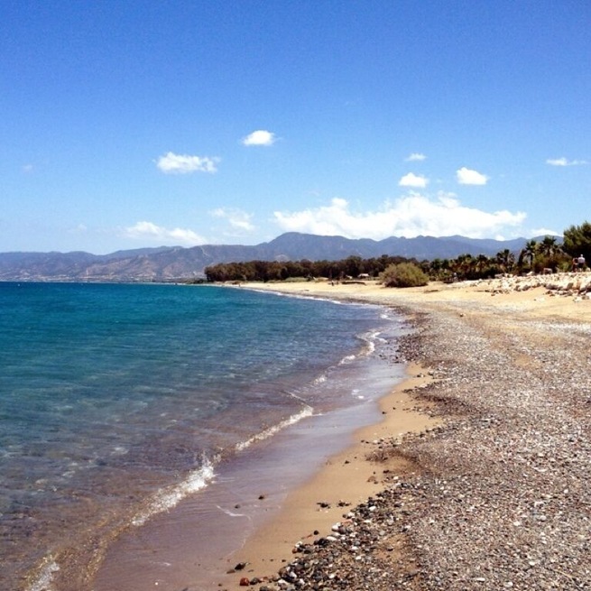 The beach between Latchi Harbour and Polis