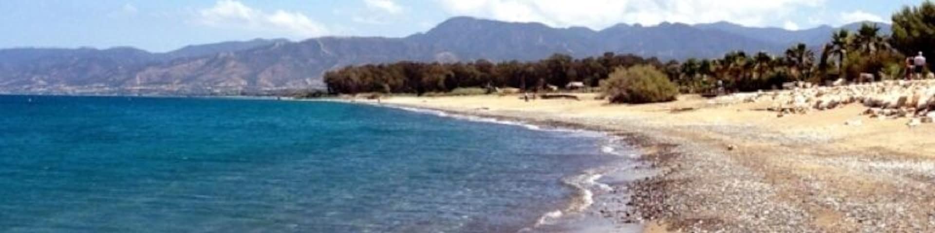 The beach between Latchi Harbour and Polis