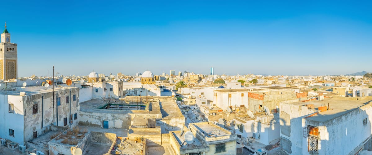 Panorama of Tunis roofs, Tunisia