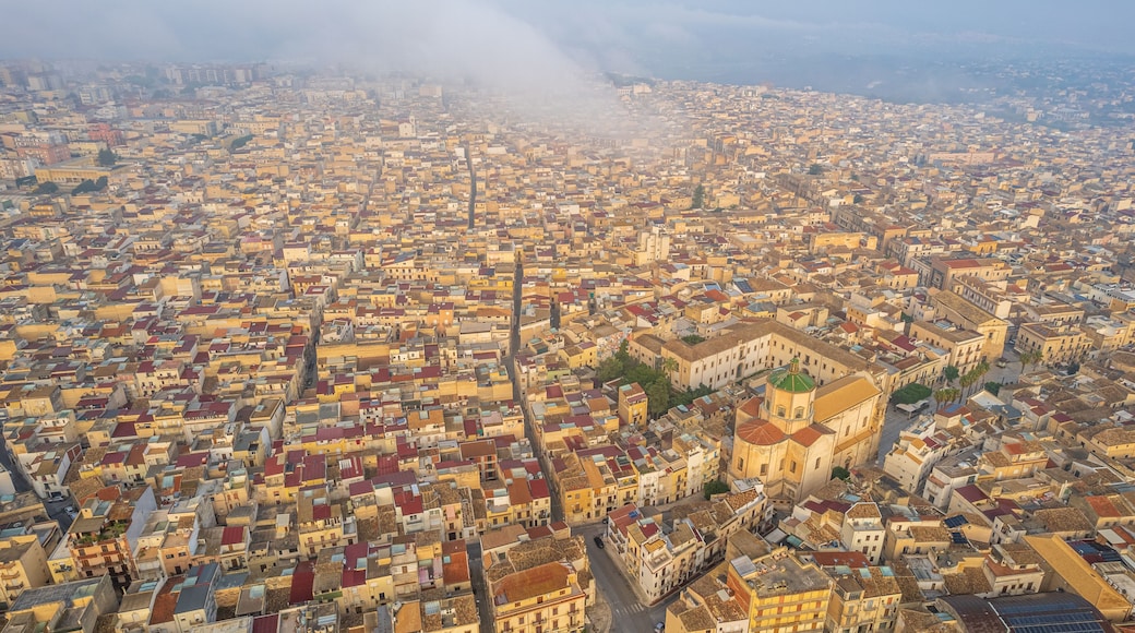 Aerial View of Alcamo, Trapani, Sicily, Italy, Europe