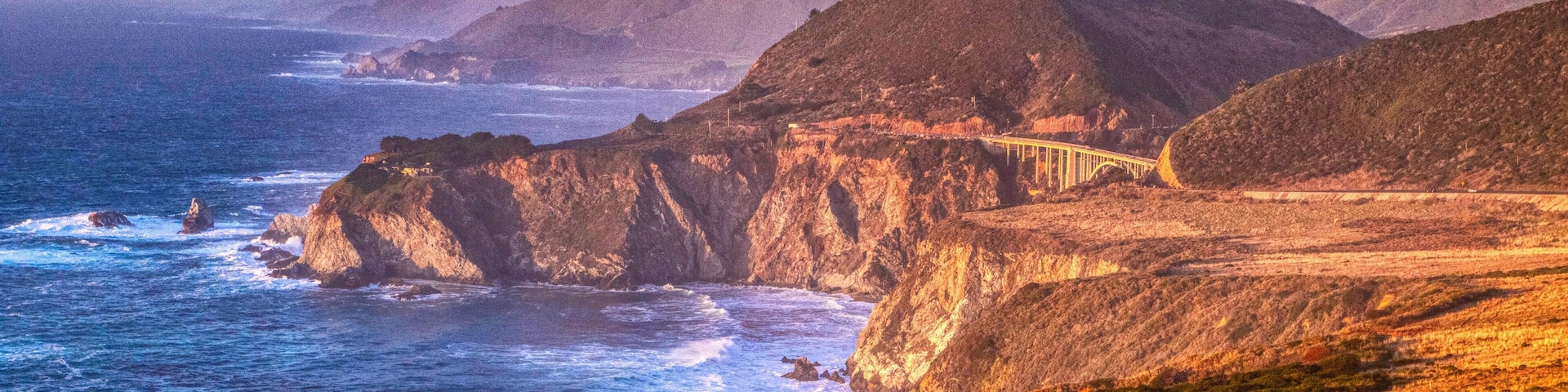 The spot the droves of tourists stop is at the Bixby Creek Bridge (that you can see in the distance). It is a beautiful spot no doubt. But drive 5 minutes further south to Hurricane Point, at a high point in the road, and get a better view of the coastline. And you don't have to battle all the tourons to find a parking spot. Bring a jacket though, the wind is racing at premium speeds at Hurricane Point.
