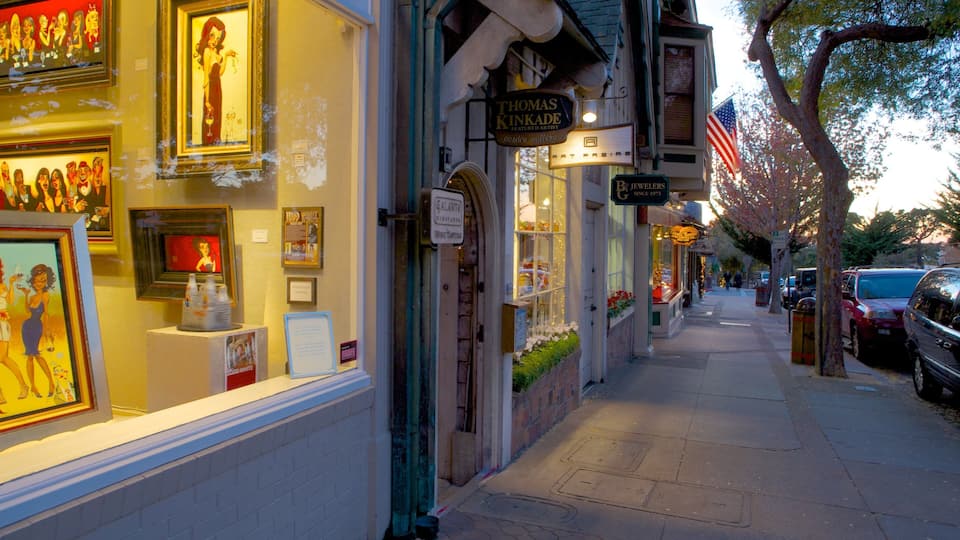 Carmel featuring a city, signage and street scenes