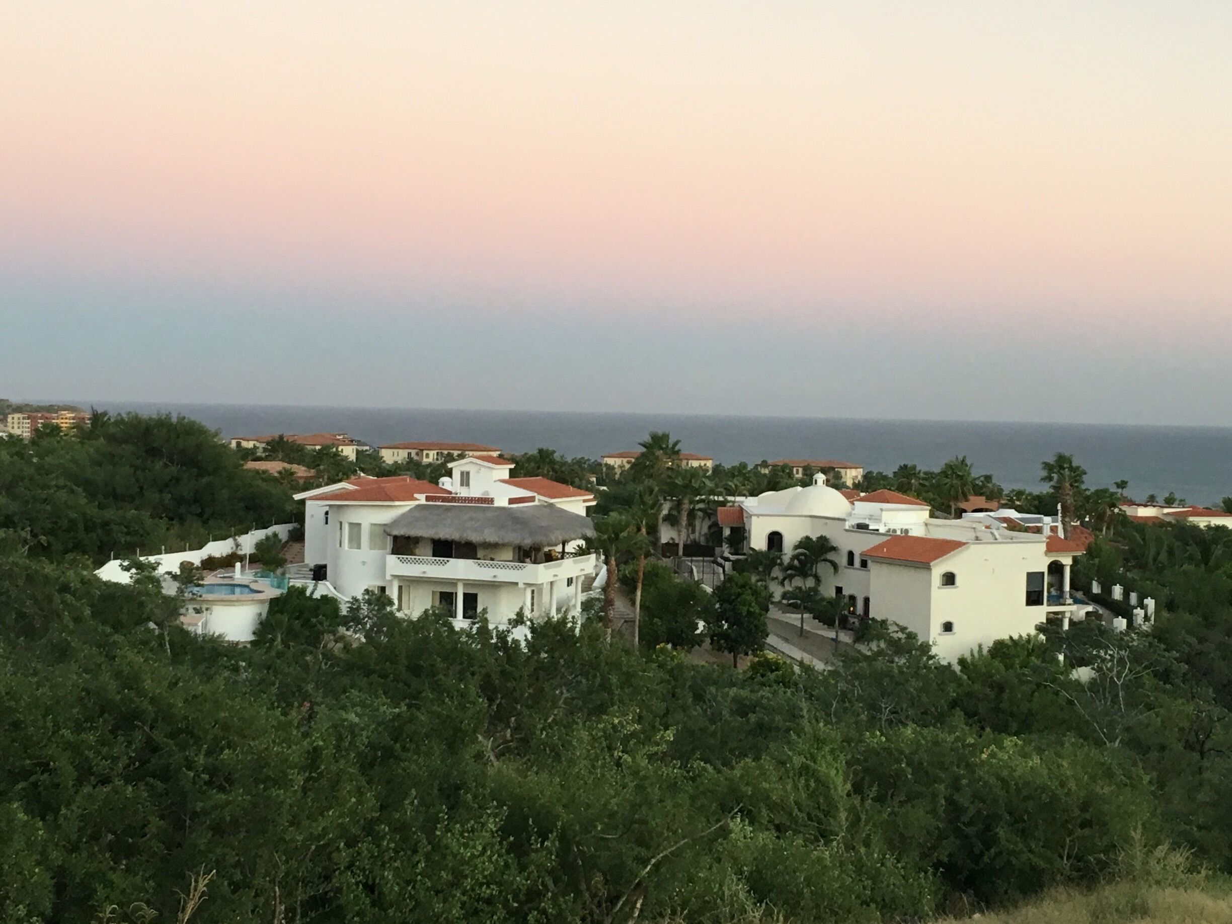 Sunset while dining along the corridor in Cabo San Lucas.
