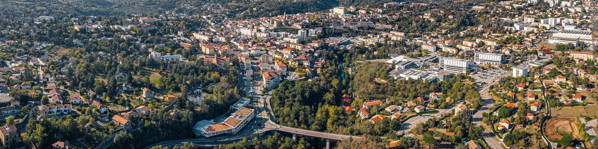 Annonay vue de drone, Ardèche, Auvergne-Rhône-Alpes, France