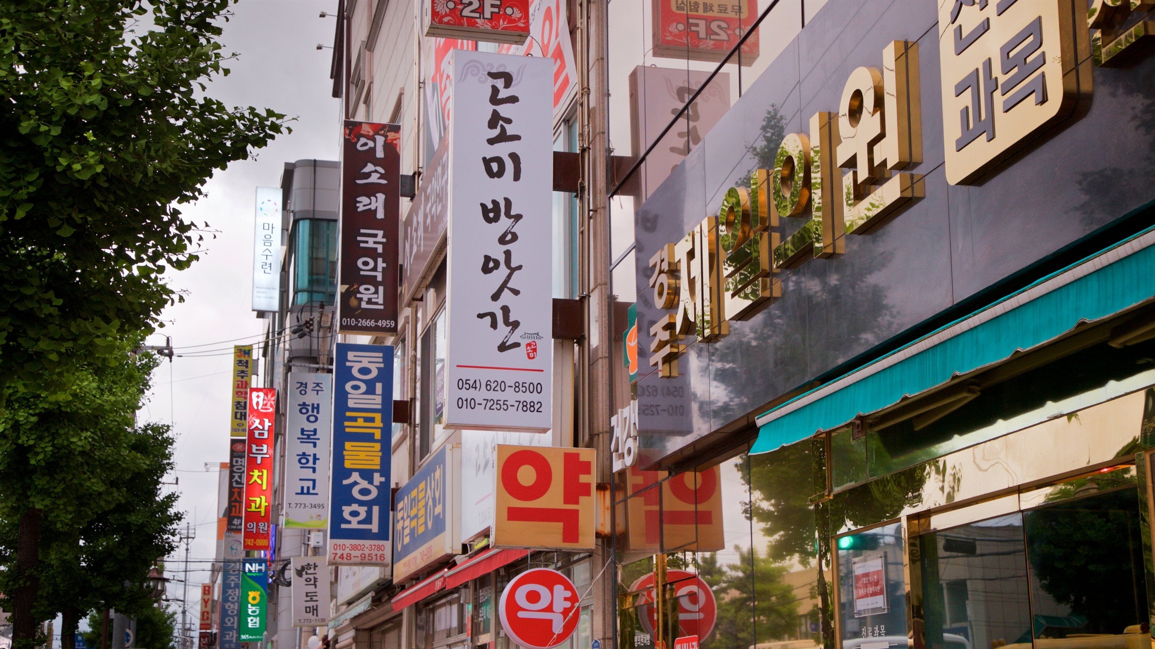 Gyeongju which includes signage and a city