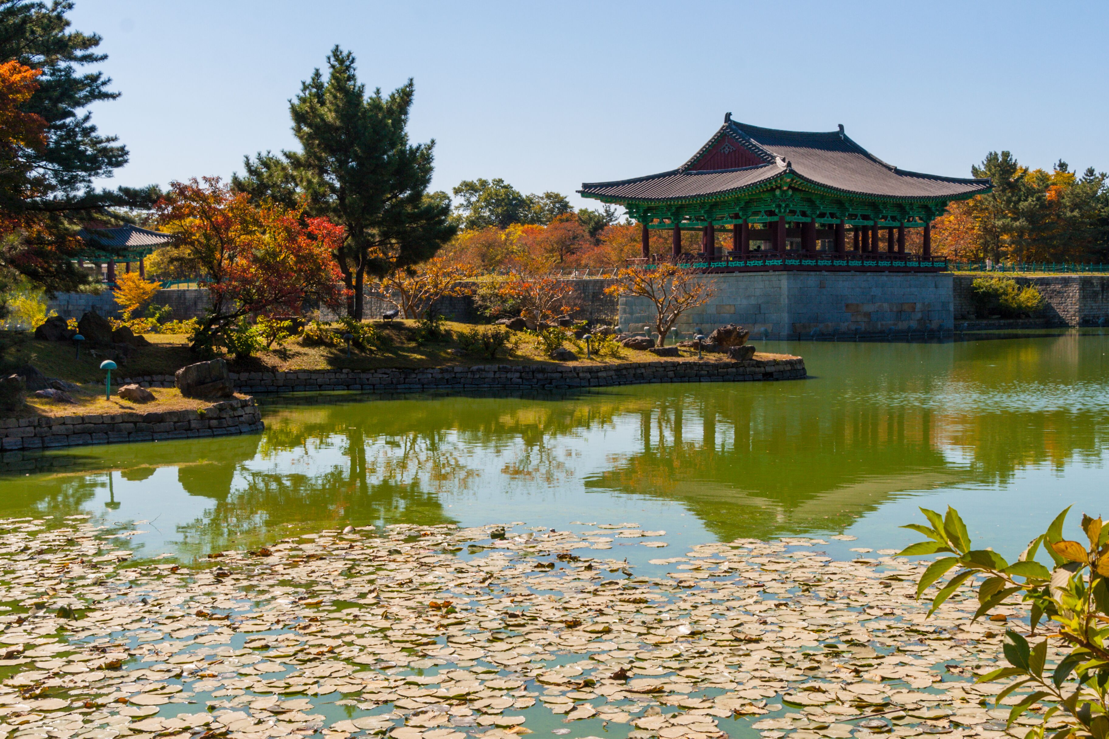 View of the Emperor's Palace, Anapji pond. Gyeongju, South Korea.; Shutterstock ID 122798152