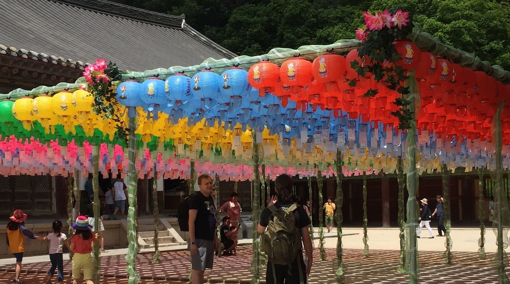 Lanterns with prayers and wishes attached to them.