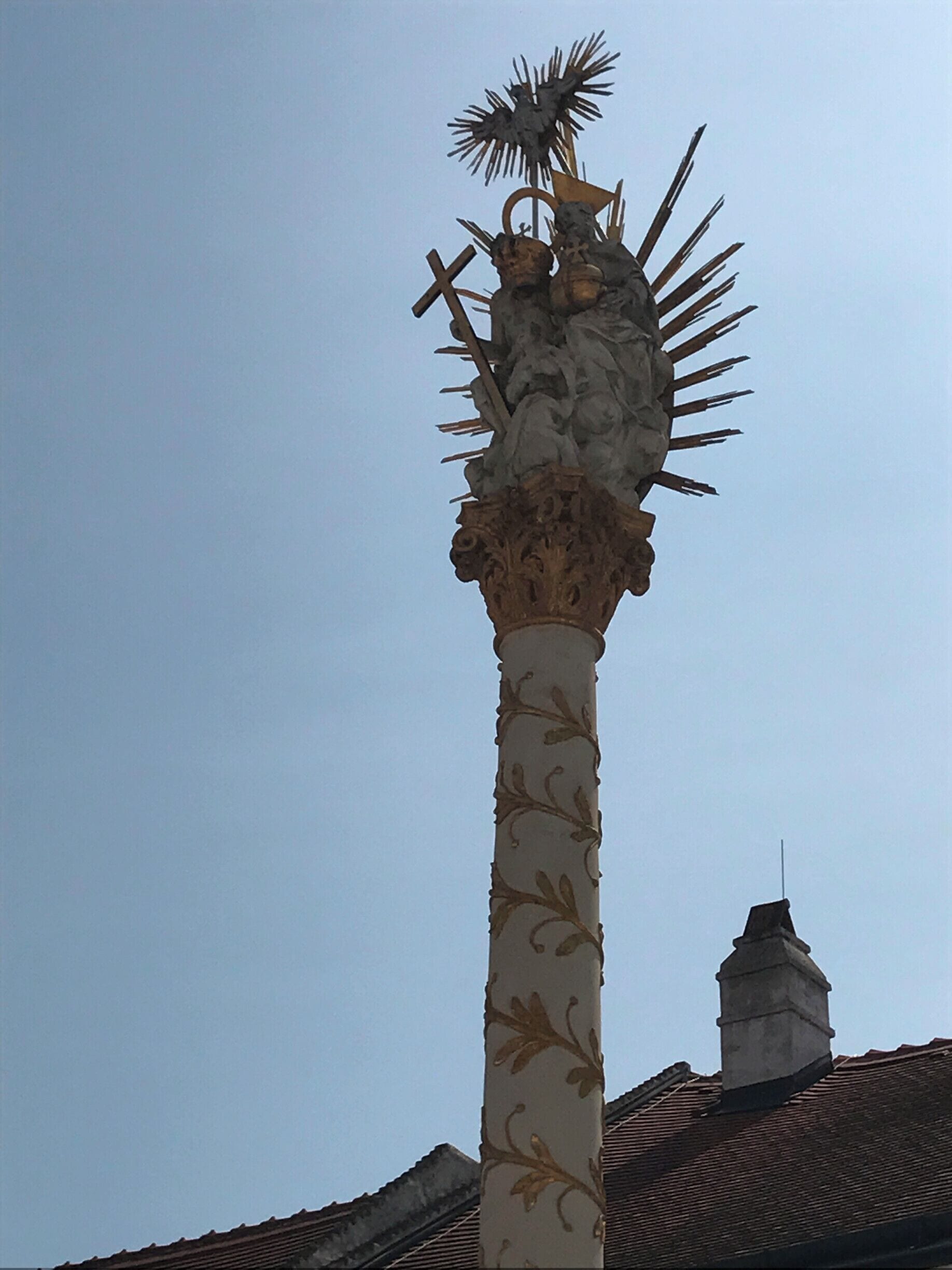 Another column of St. Mary's Assumption with the Holy Trinity
