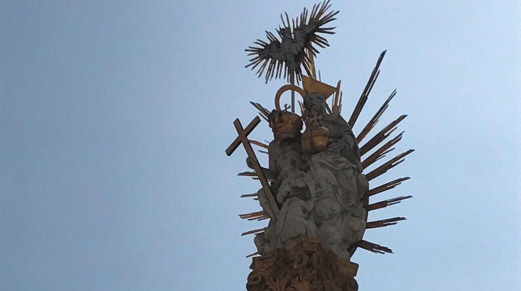 Another column of St. Mary's Assumption with the Holy Trinity