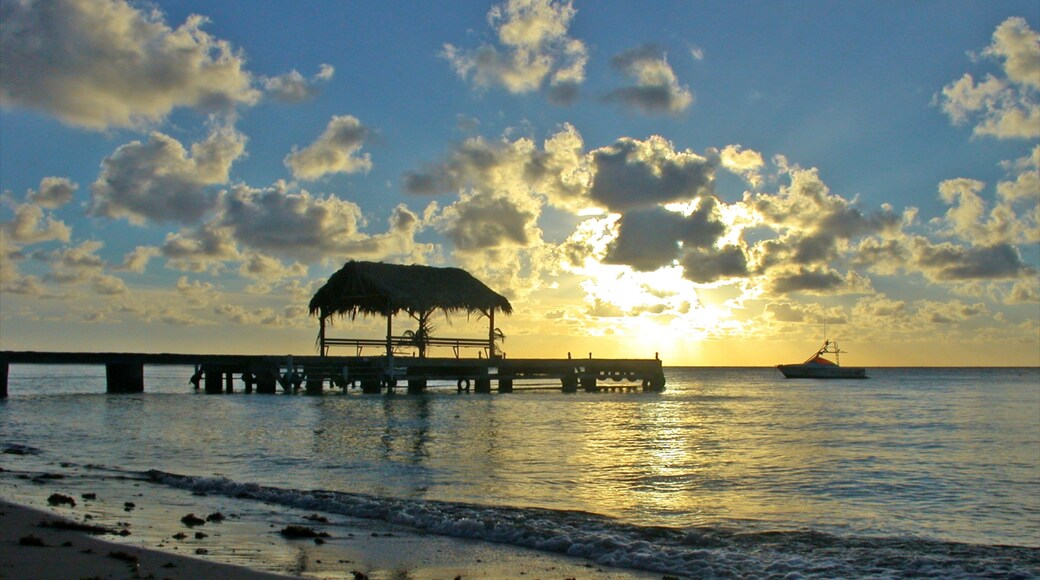 Trinidad which includes tropical scenes, a sandy beach and general coastal views