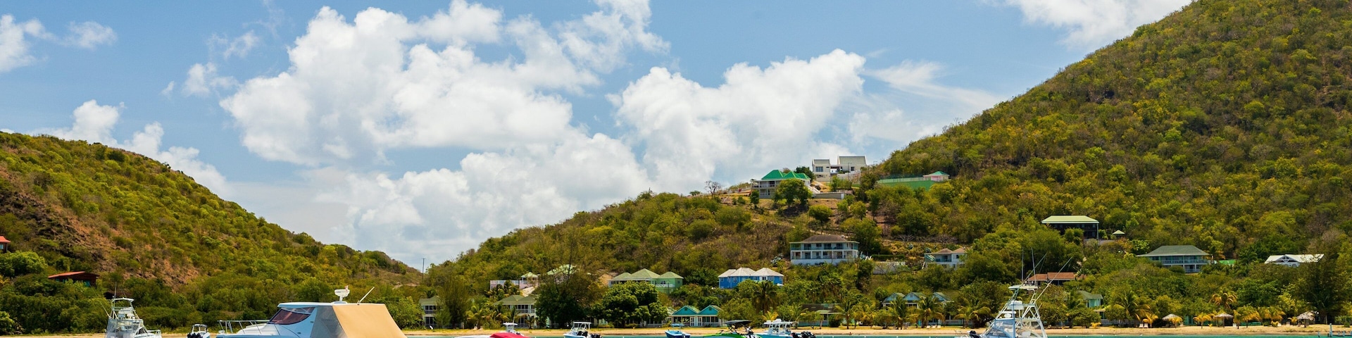 Nevis which includes general coastal views and a bay or harbor