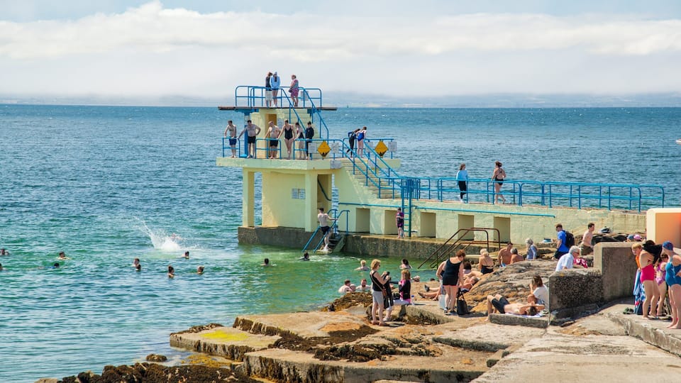Salthill featuring a pebble beach, swimming and general coastal views