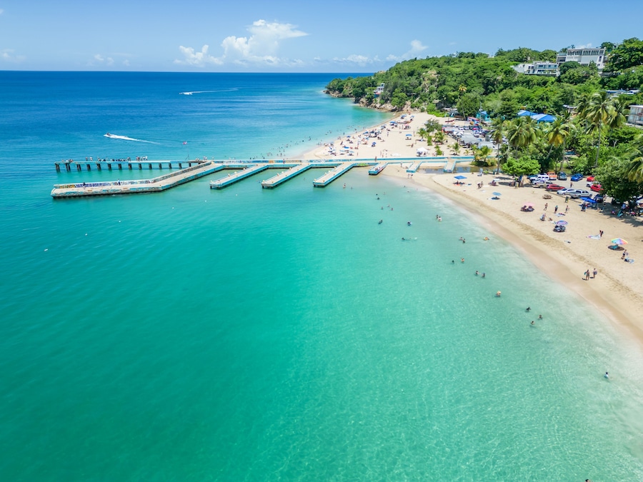 Crash Boat Beach, Aguadilla, Puerto Rico. A very popular beach for loacal and tourists.