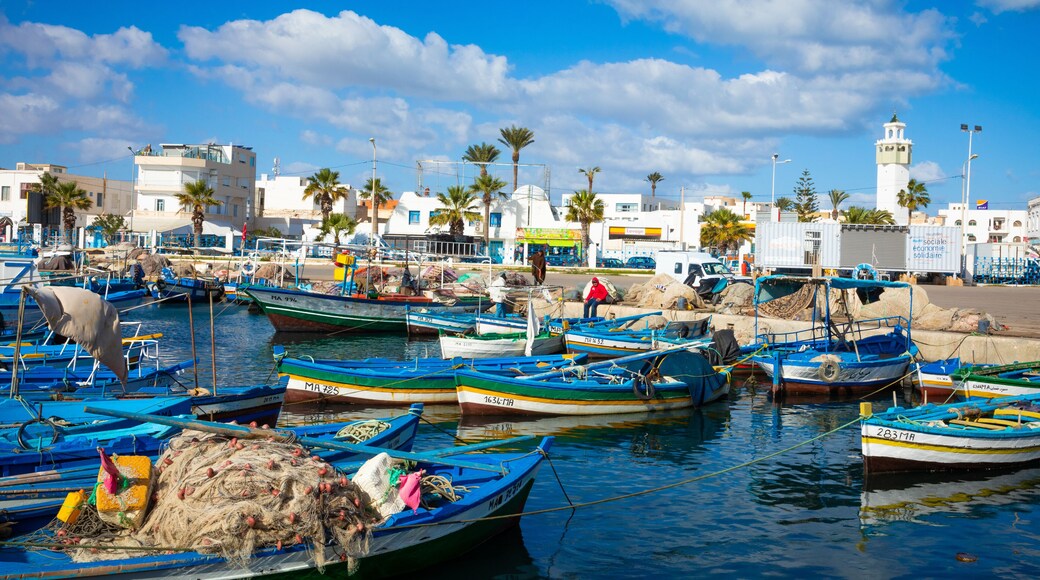 Boats in a fishing port in Mahdia, Tunisia.