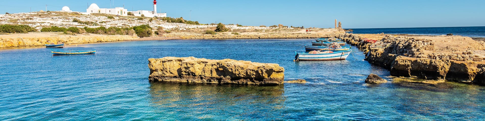 The Beach of Mahdia City in Tunisia. Norh Africa