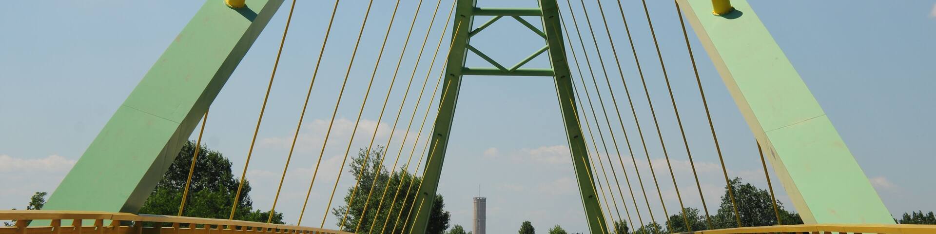 Nice archbridge over the "Petit Rhone"(the Small Rhone river) at Saint-Gilles