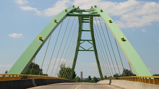 Nice archbridge over the "Petit Rhone"(the Small Rhone river) at Saint-Gilles