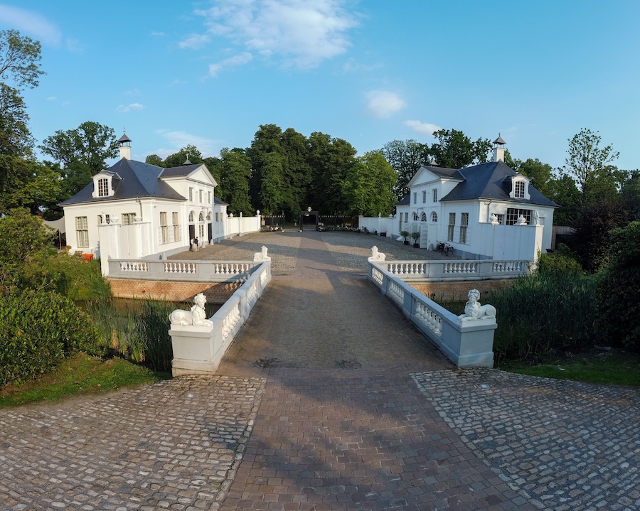 Entrance of Hof ter Linde restaurant in Edegem, near Antwerp, Belgium