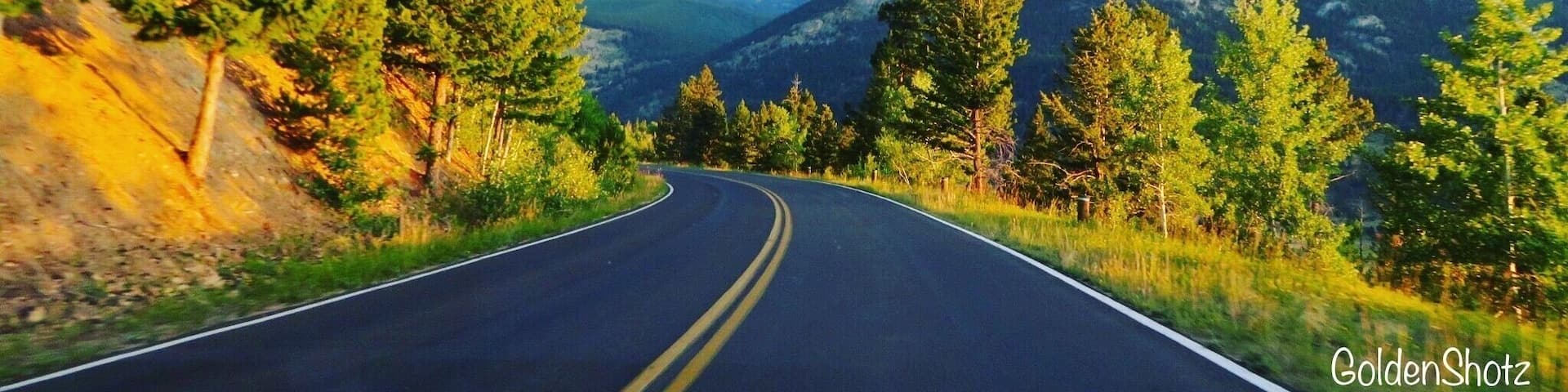 The sun is rising at Rocky Mountain National Park