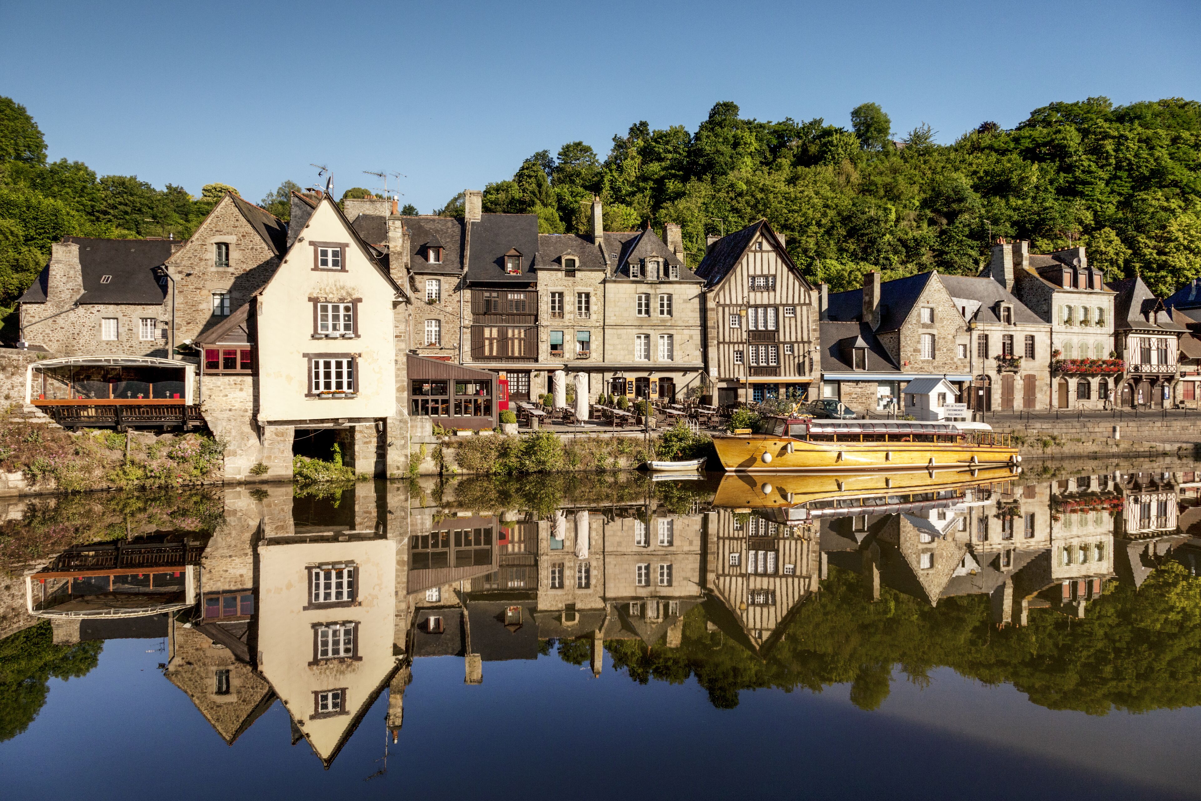 The picturesque medieval port of Dinan on the Rance Estuary, Brittany, France, Shutterstock ID 576924070, Purchase Order: -