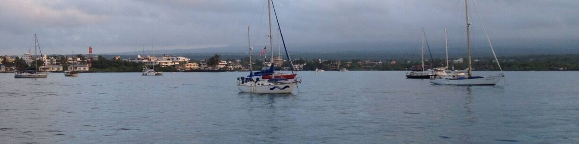 About to motor boat up the Napo River in the Amazon jungle