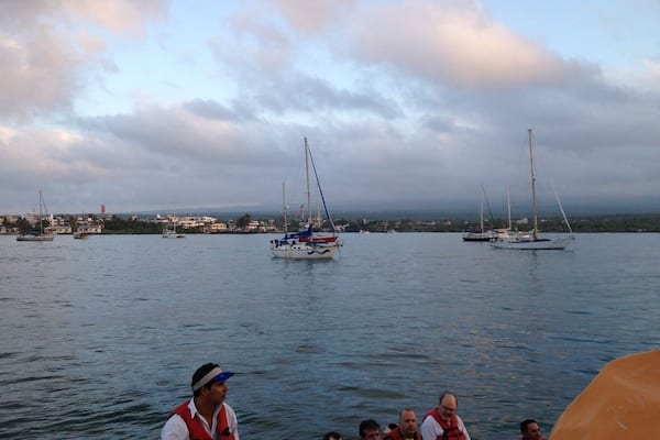 About to motor boat up the Napo River in the Amazon jungle