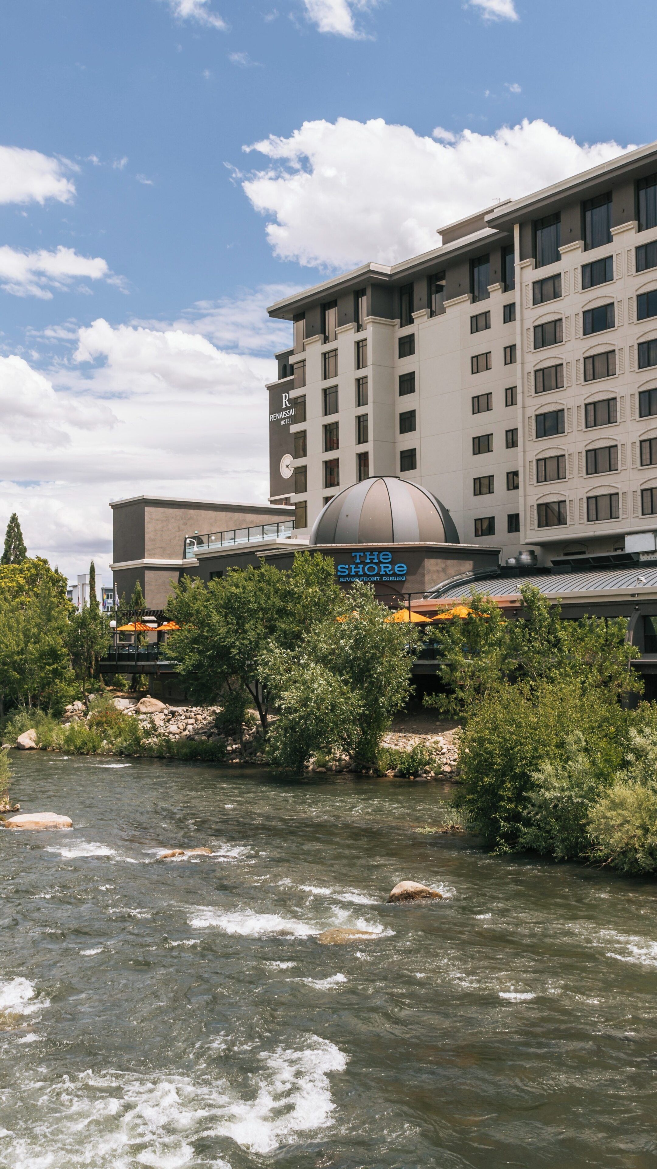 Exploring Riverwalk District in Downtown Reno, Nevada with Scenic River Views and Vibrant Atmosphere