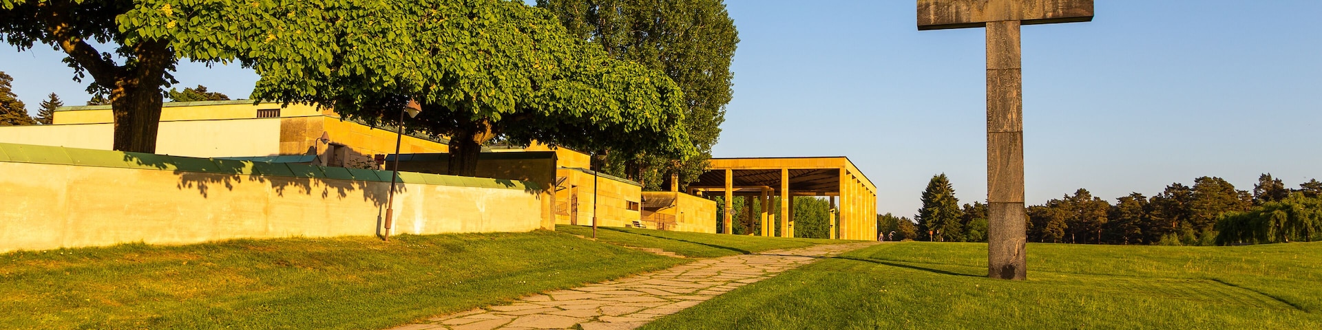 View of the Skogskyrkogarden, central Stockholm, Sweden.