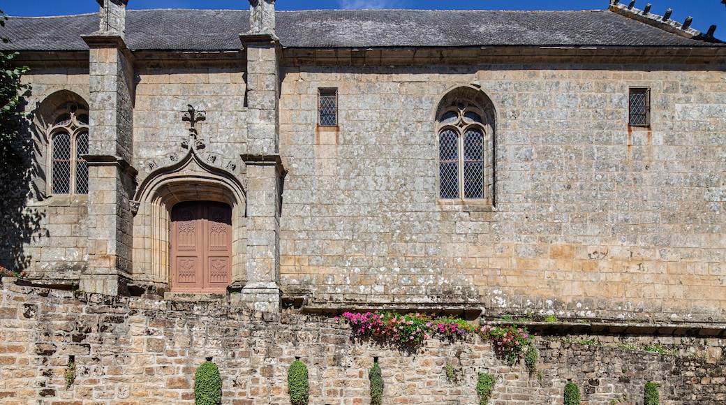 Facade of Historic Saint Andre Church, Ploemel, Brittany, France